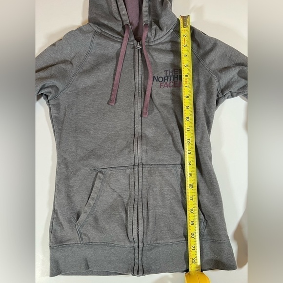 The North face gray purple full zip hoodie half dome logo sz S womens gorpcore - Picture 6 of 6